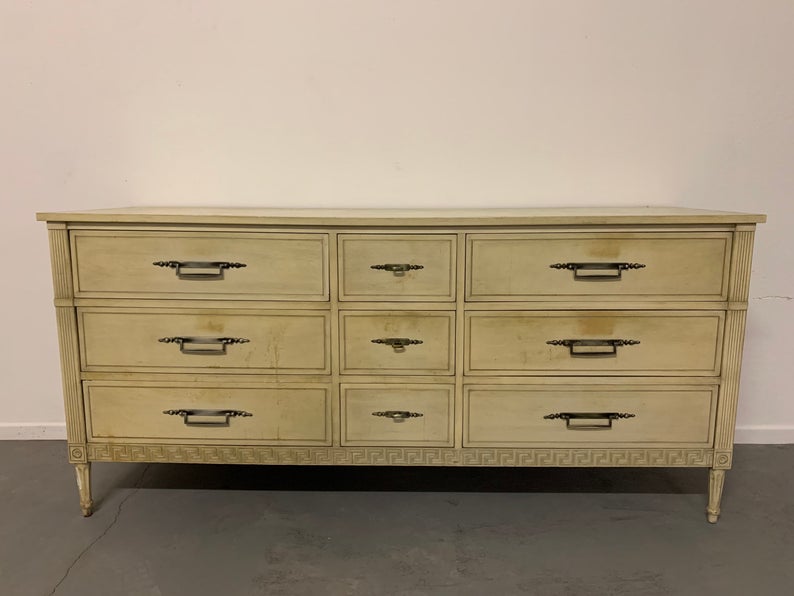 White Lacquer Mid century modern dresser