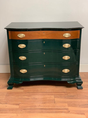 Richmond Biggs Dresser Chest of Drawers in Green Lacquer and Brass –  McKenna Design Co.